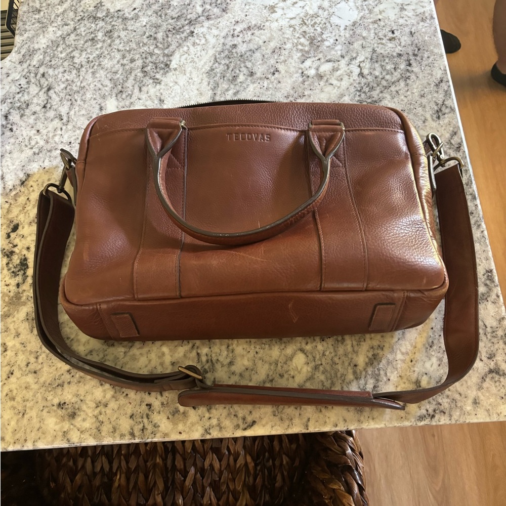 Ted Baker Tan Leather Duffel Bag
